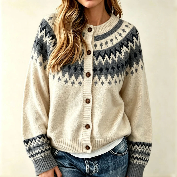 Ines Button Front Knit Cardigan