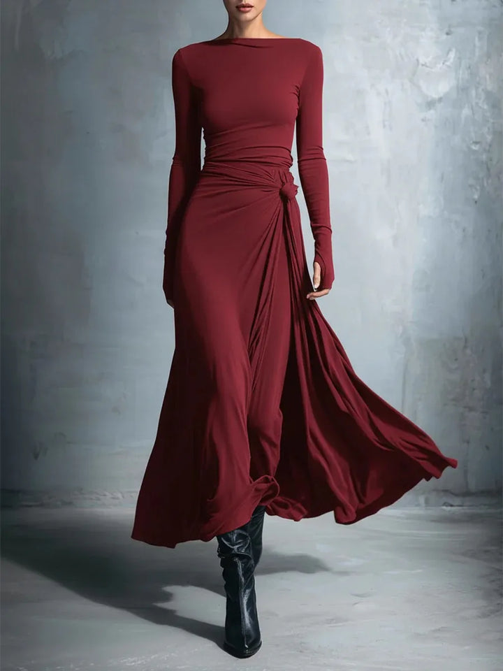 Marisette Twisted Waist Maxi Dress
