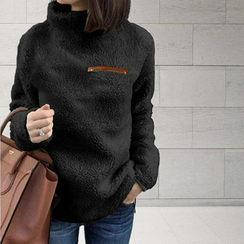 Nadia Sherpa Turtleneck Top