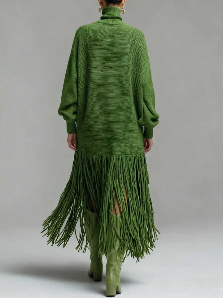 Tressa Fringe Knit Midi Dress