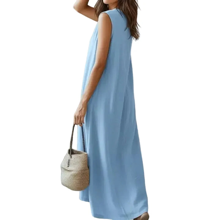 Elana Relaxed Linen Maxi Dress