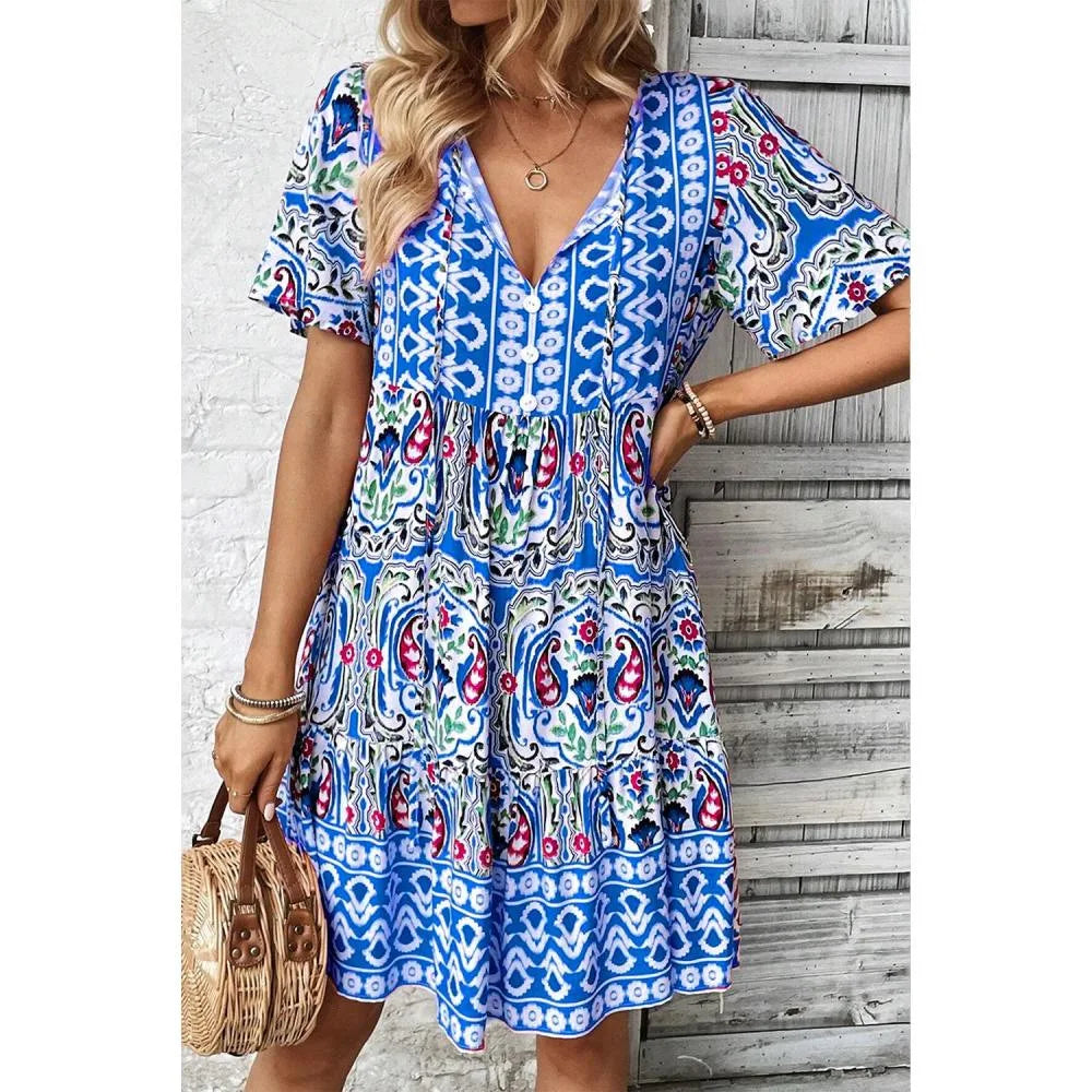 Leslie Bohemian Mini Dress