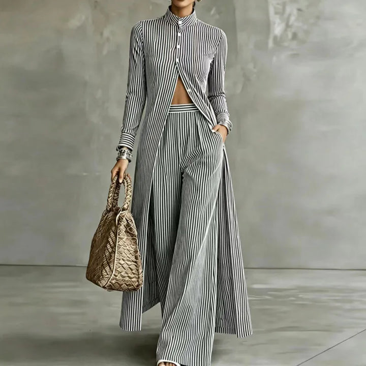 Celia Striped Two Piece Set