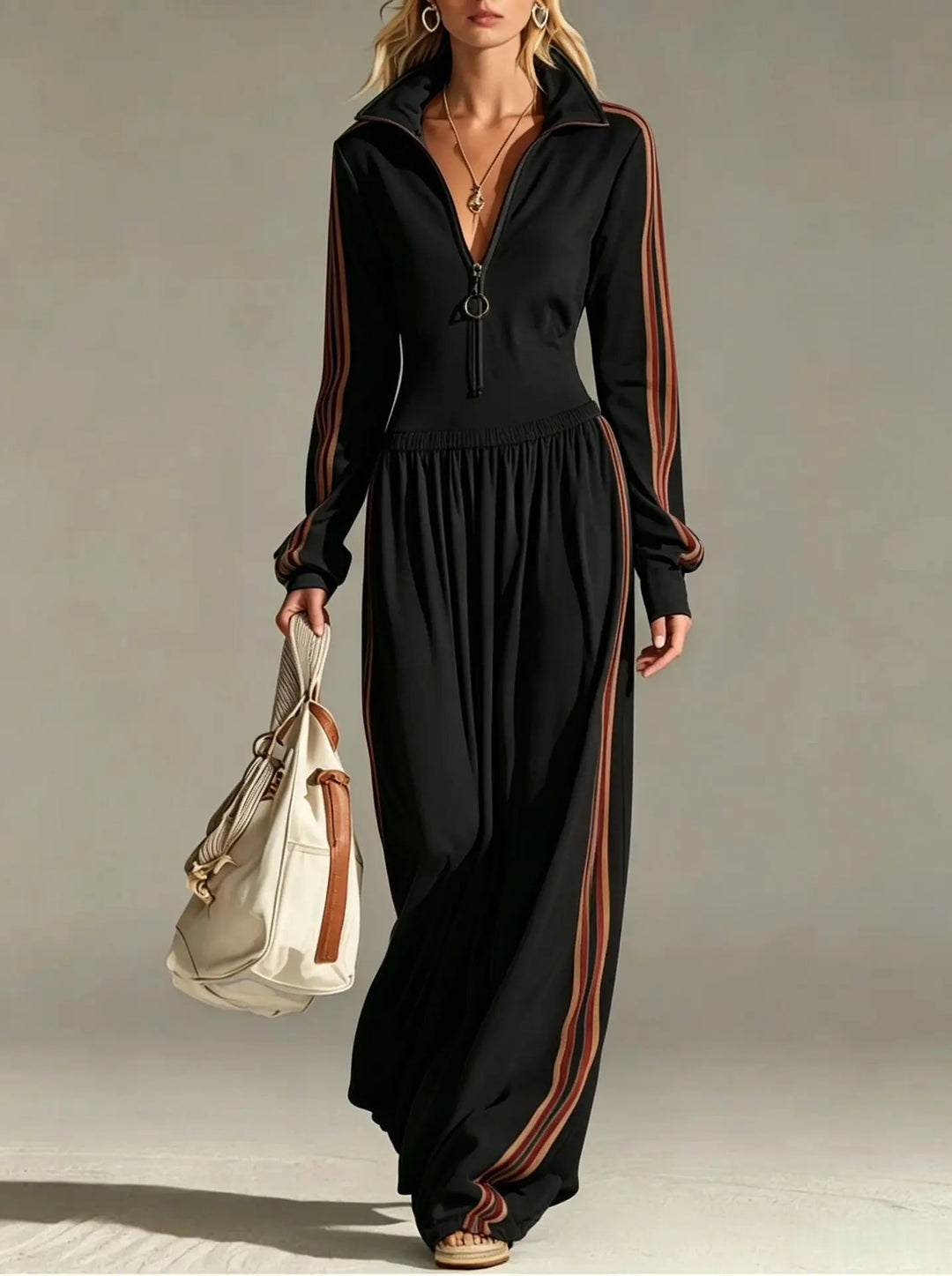 Brenna Activewear Stripe Jumpsuit