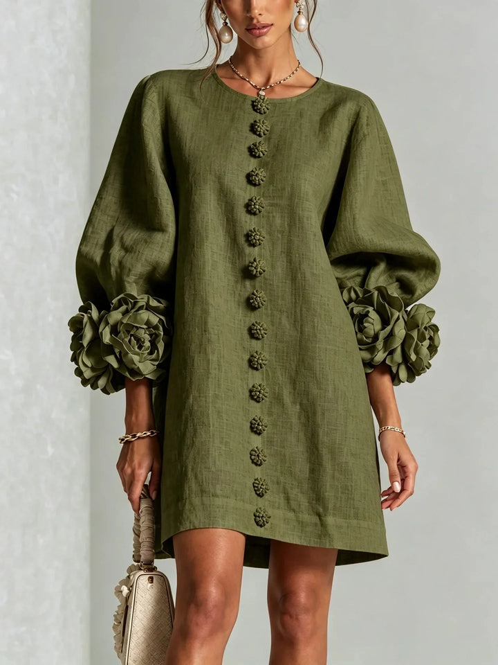 Genevieve Floral Cuff Mini Dress