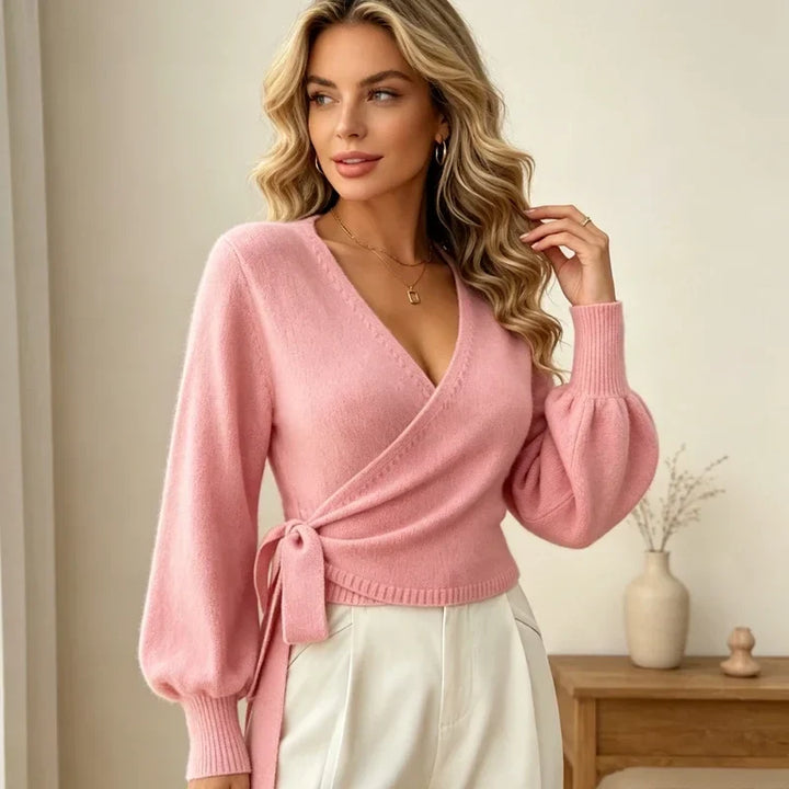Selene Wrap Front Sweater