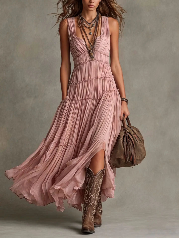 Nayeli Tiered Boho Maxi Dress