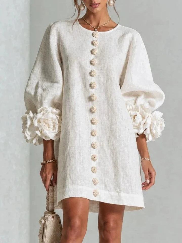 Genevieve Floral Cuff Mini Dress
