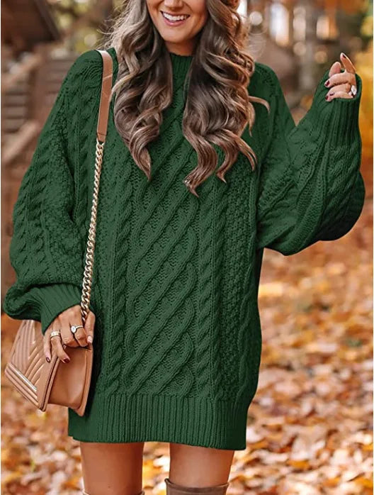 Isadora Cable Knit Sweater Dress