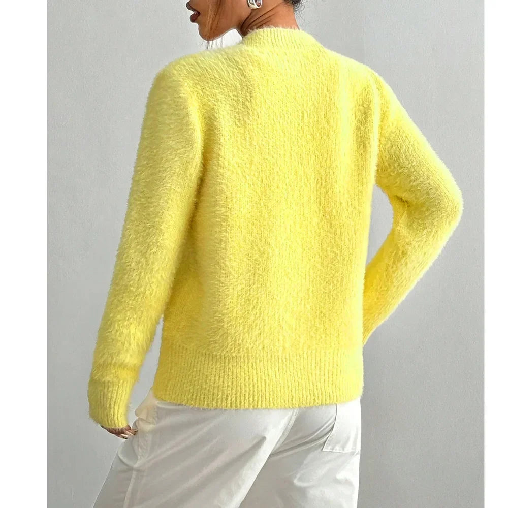 Marigold Fuzzy Knit Cardigan