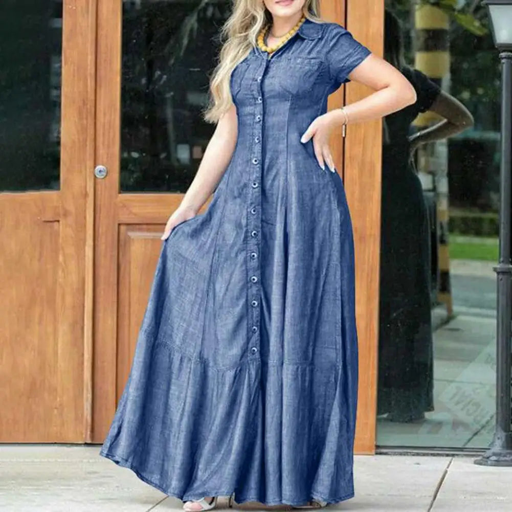 Natasha Ruffle Hem Maxi Dress