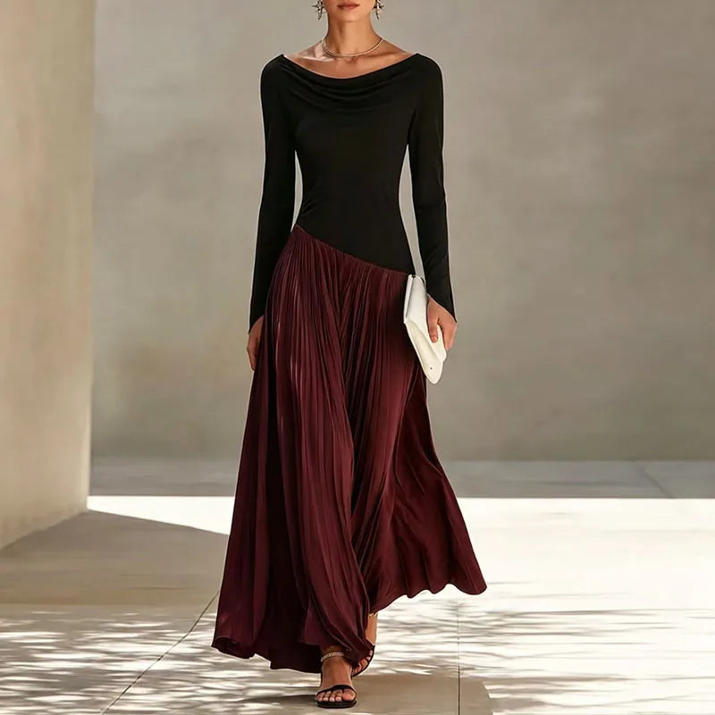 Anna Flowing Draped Maxi Dress