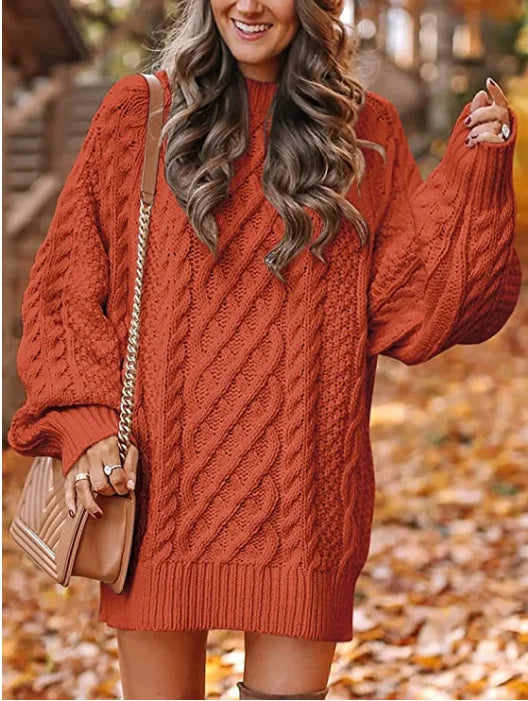 Isadora Cable Knit Sweater Dress