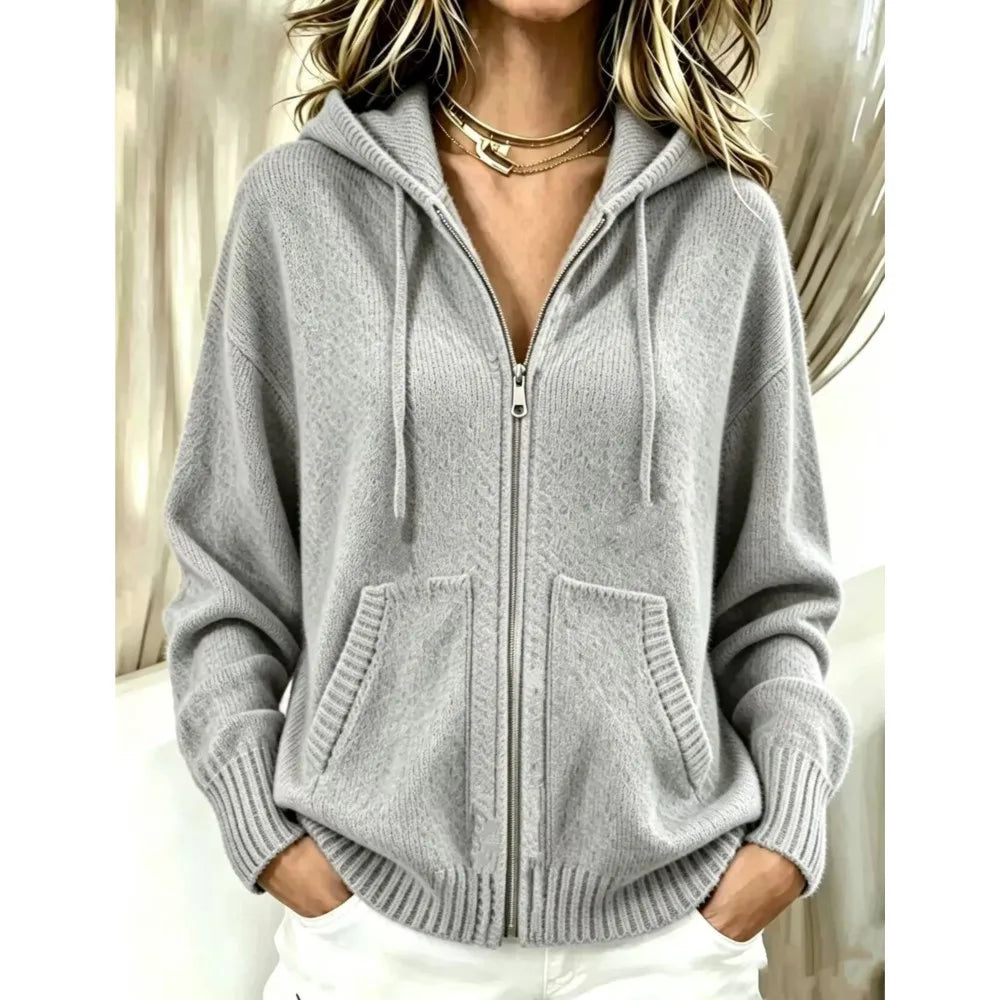 Marnie Zip Front Knit Hoodie