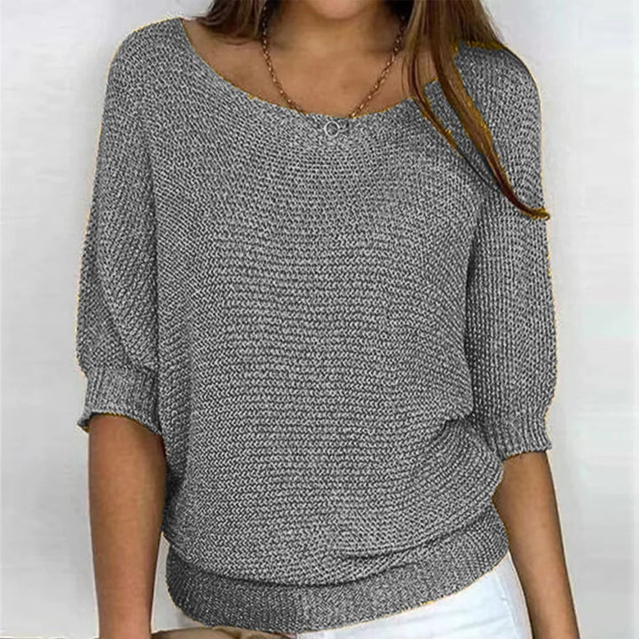 Sable Ribbed Cuff Knit Top