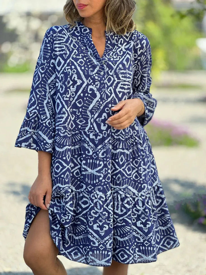 Delaney Geometric Midi Dress