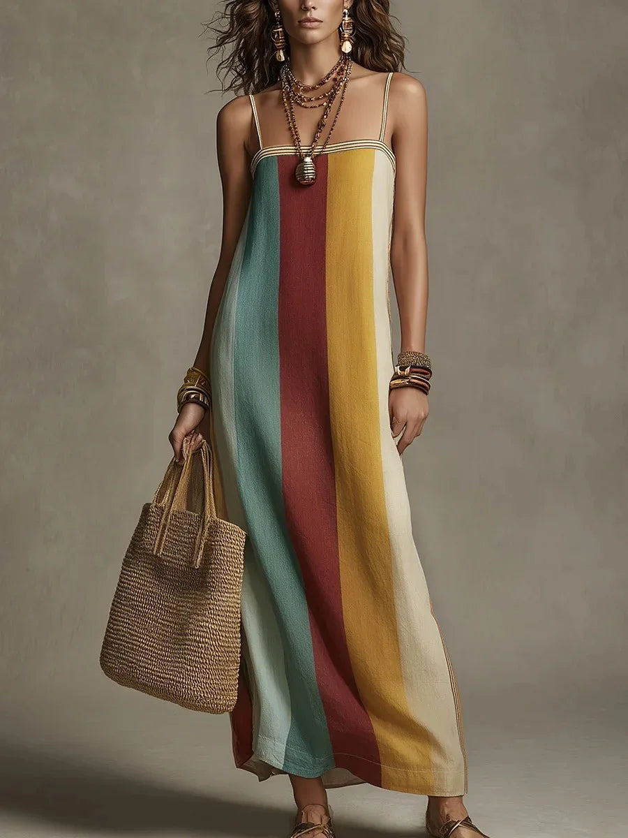 Zafira Elegant Spaghetti Strap Maxi Dress