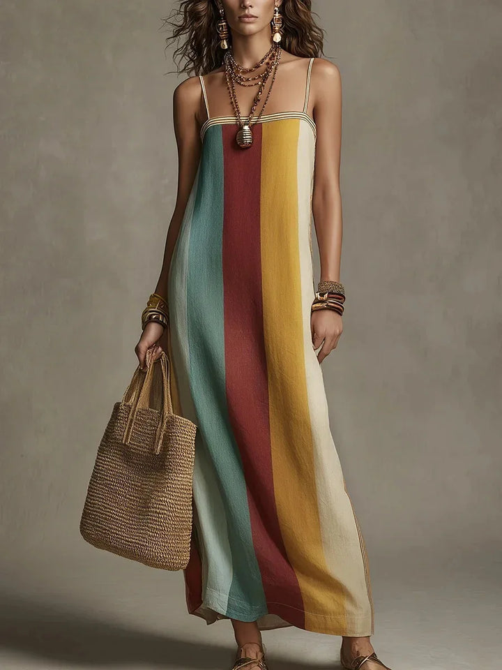 Zafira Elegant Spaghetti Strap Maxi Dress