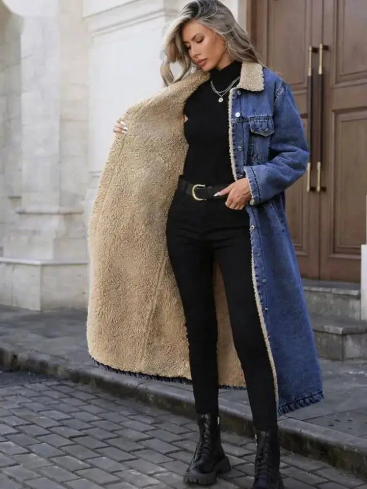 Magnolia Fleece Lined Denim Coat