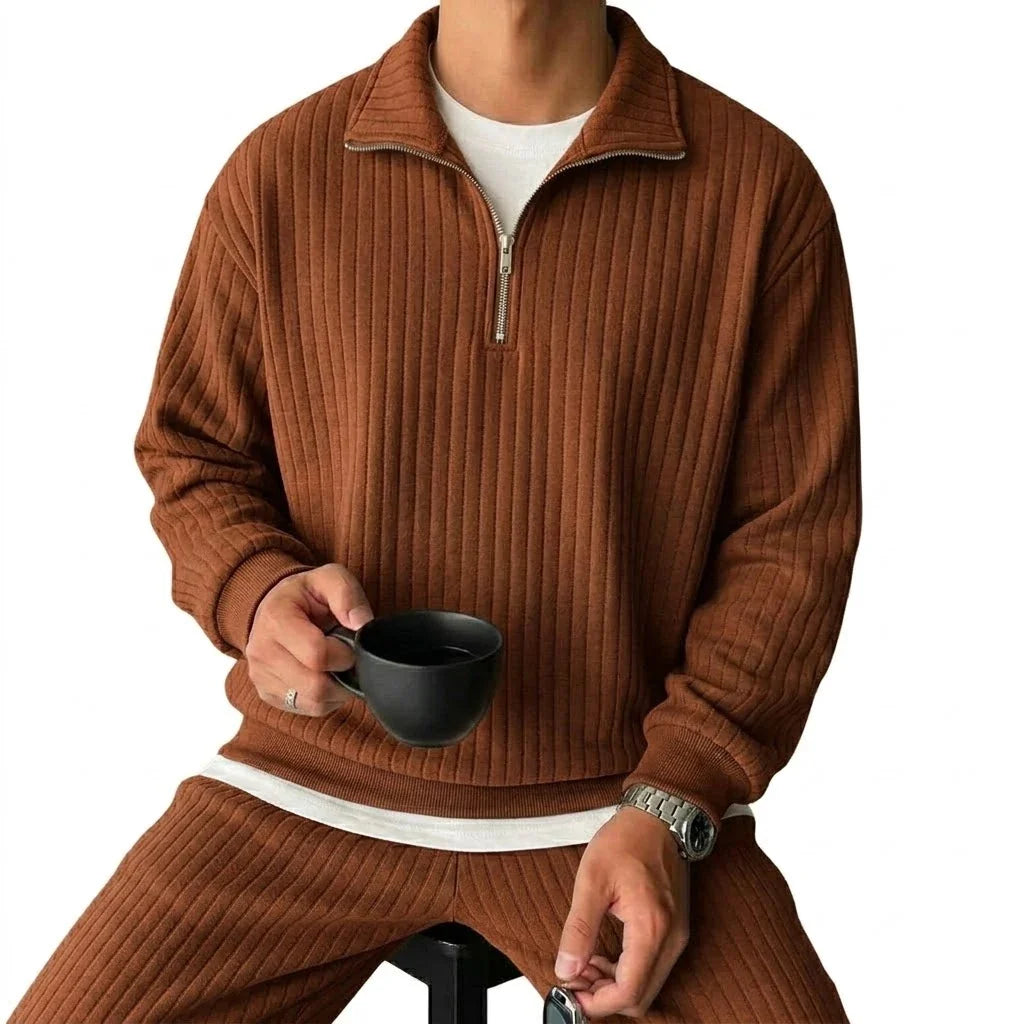 Weston Ribbed Half Zip Pullover
