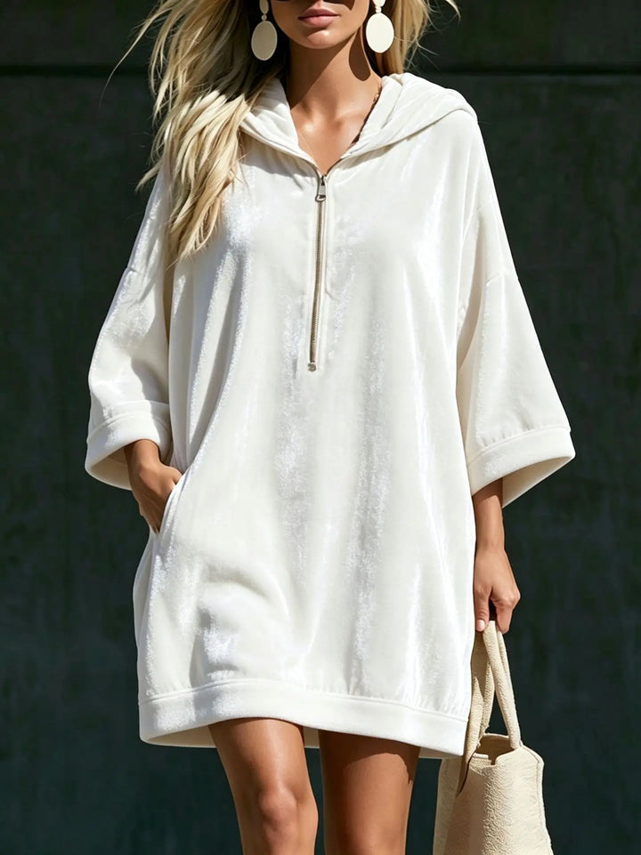 Amelia Plush Hooded Mini Dress