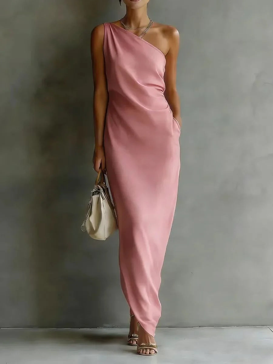 Yasmine One Shoulder Maxi Dress
