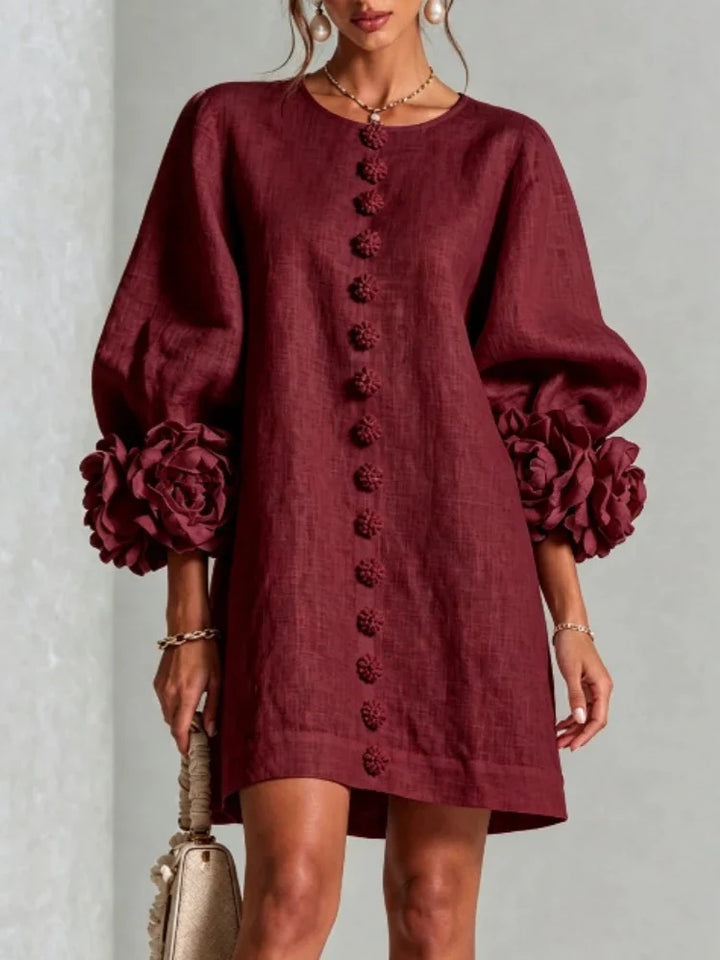 Genevieve Floral Cuff Mini Dress