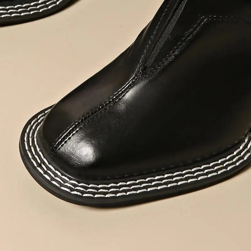 Marisol Contrast Stitch Loafers