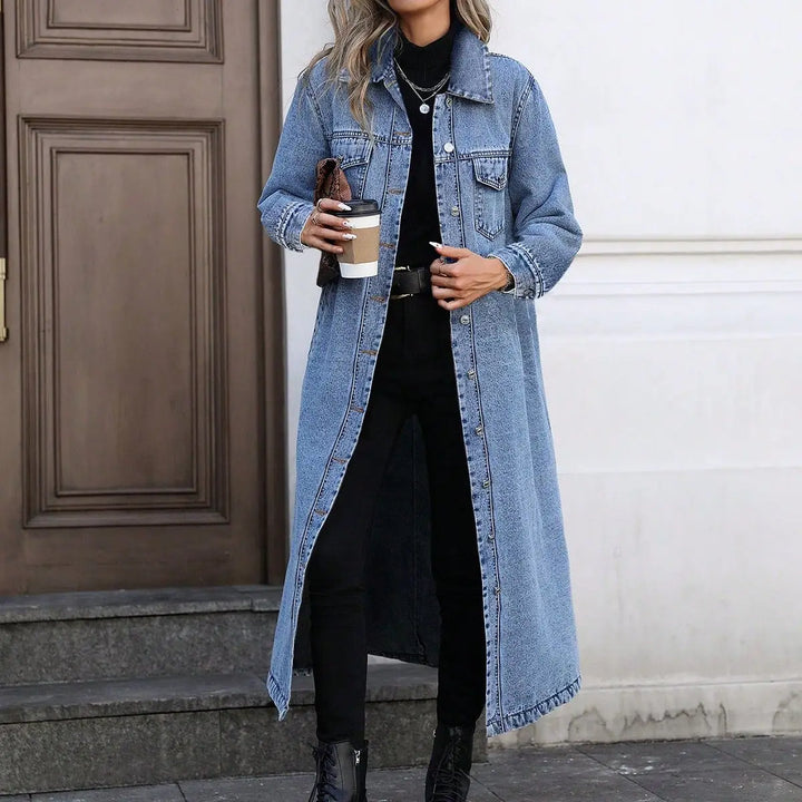 Everly Long Denim Coat