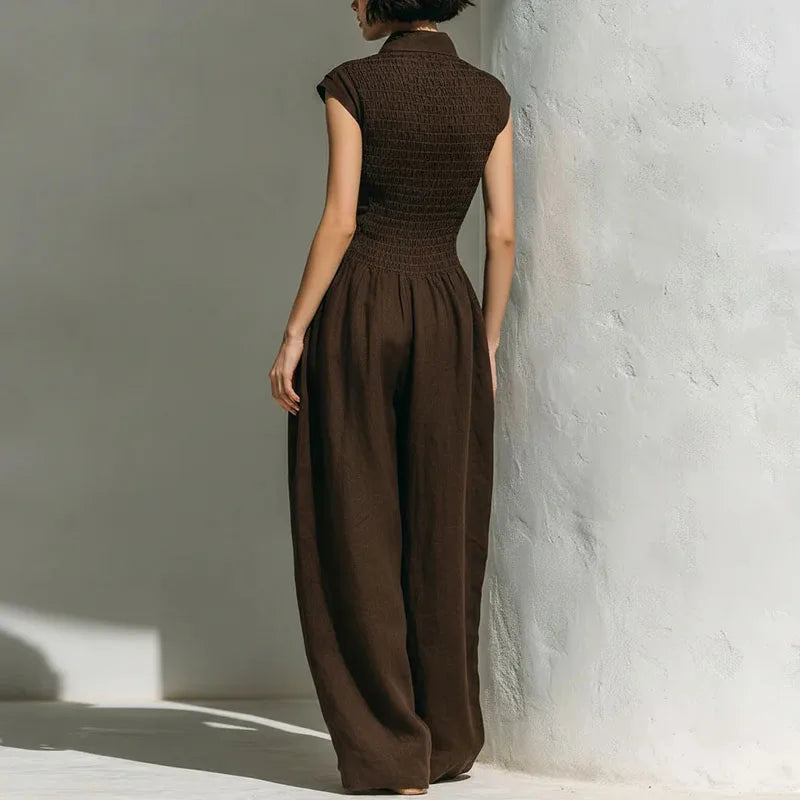 Indigo Comfortable Wide Leg Jumpsuit