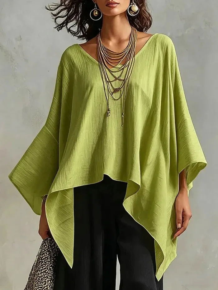 Maya Batwing V Neck Blouse