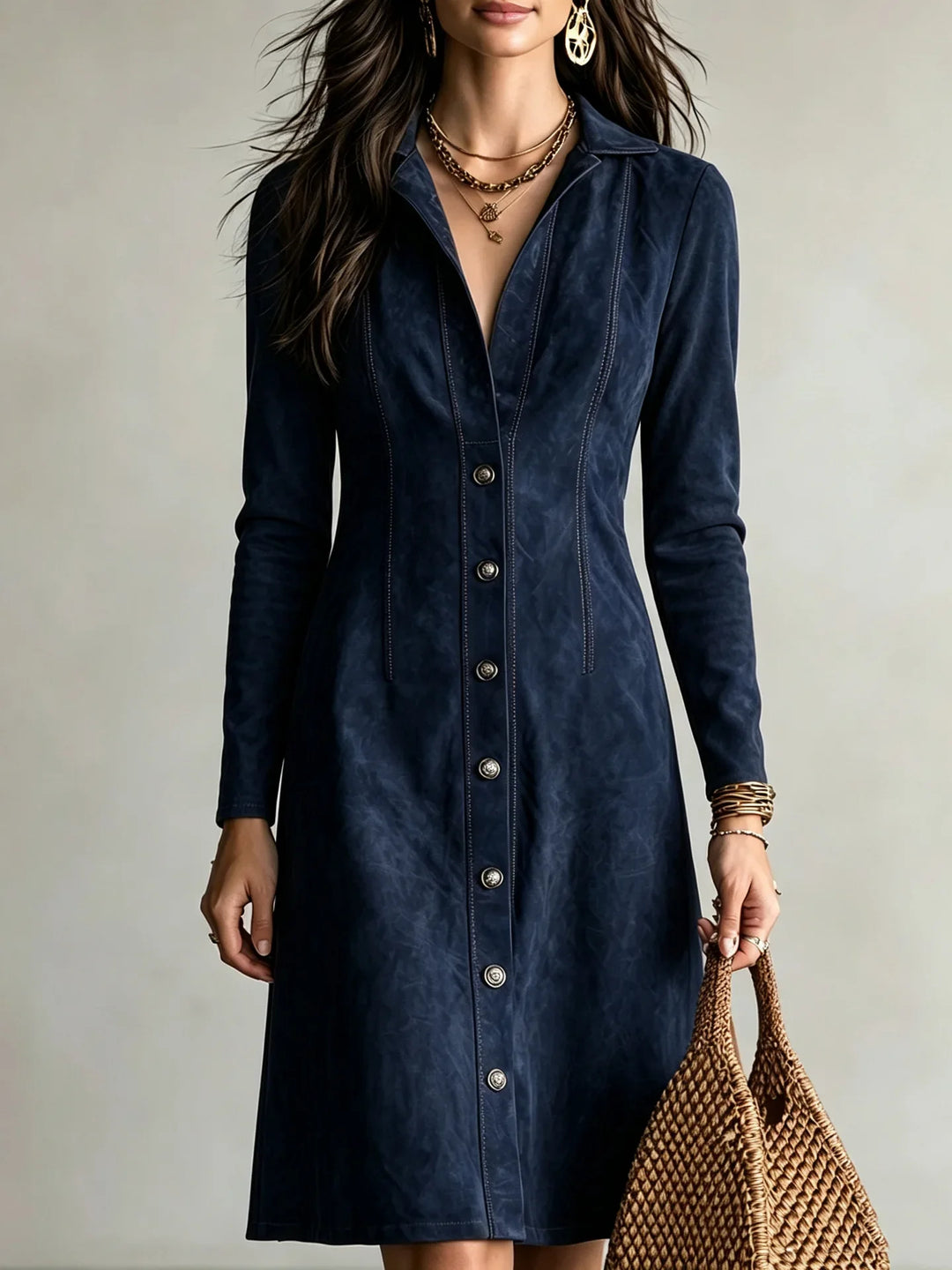 Anuk Button Front Shirt Dress