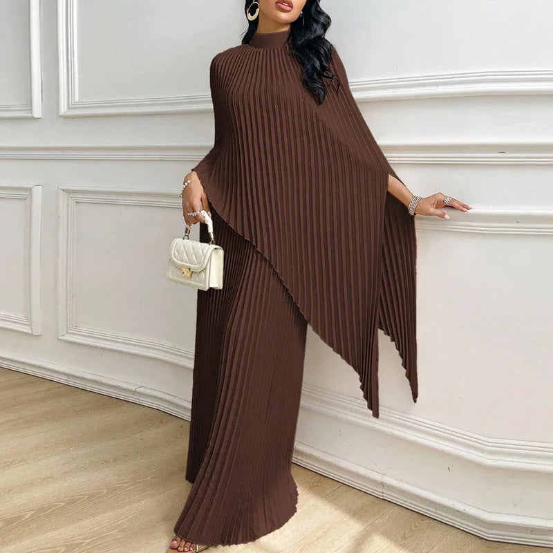 Palomar Pleated Draped Cape Set