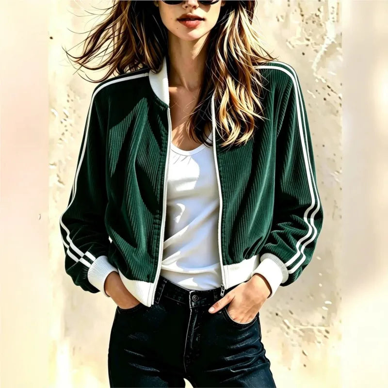 Aline Ribbed Bomber Jacket