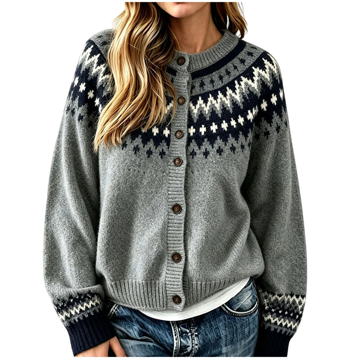 Ines Button Front Knit Cardigan