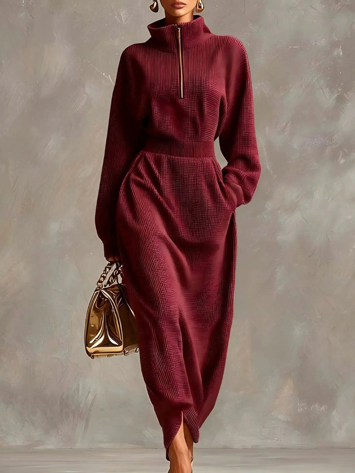 Romilly Elegant Zip Maxi Dress