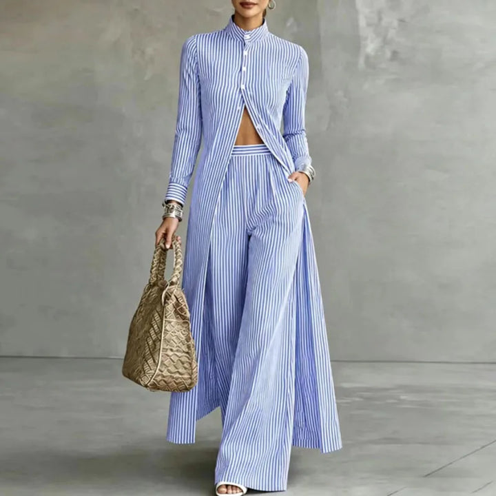 Celia Striped Two Piece Set