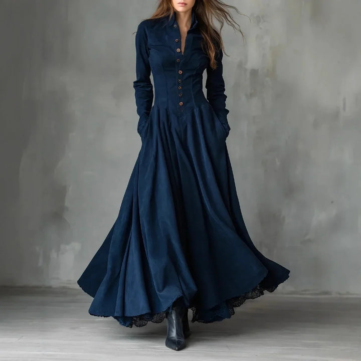 Selina Faux Suede Maxi Dress