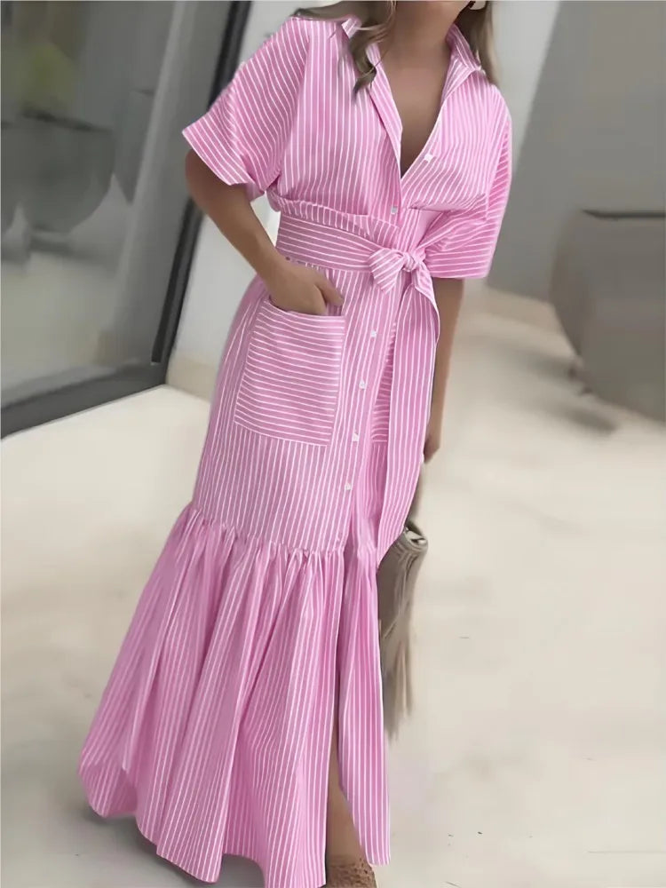 Quinn Striped Pocket Maxi Dress