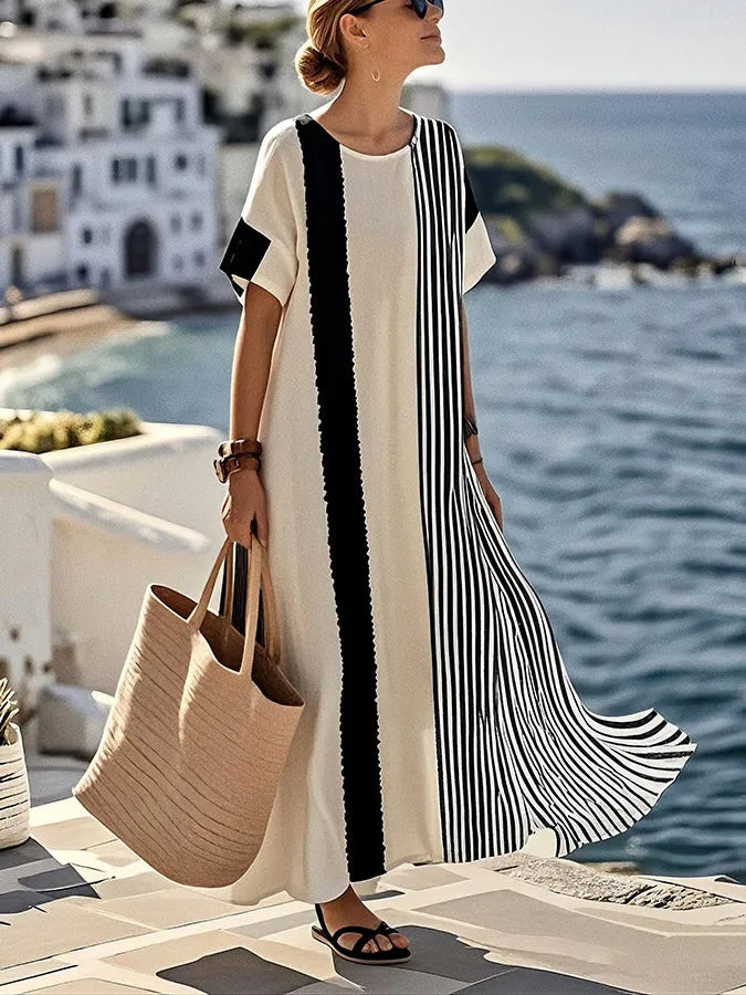 Ana Striped Flowing Maxi Dress