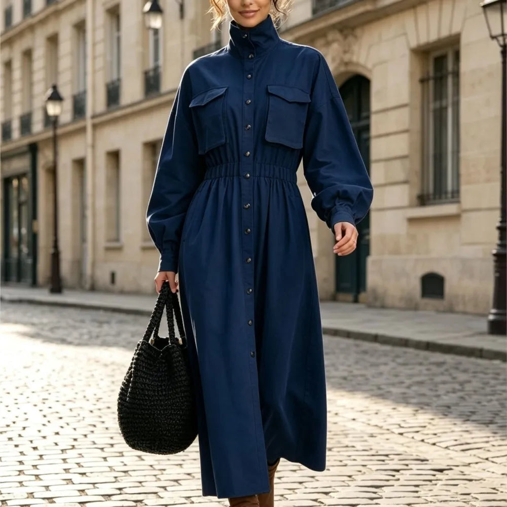 Aurelia Flap Pocket Shirt Dress