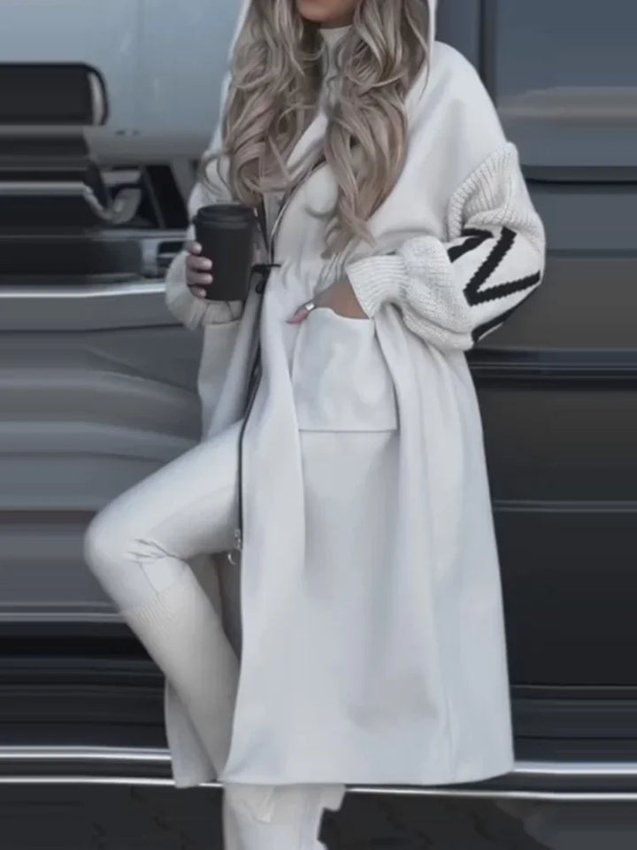 Wilhelmina Drawstring Waist Maxi Coat