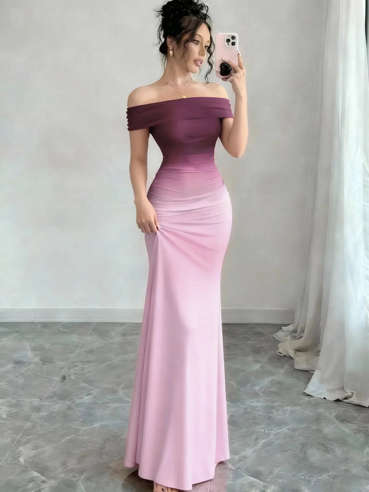 Cressida Elegant Off Shoulder Maxi Dress