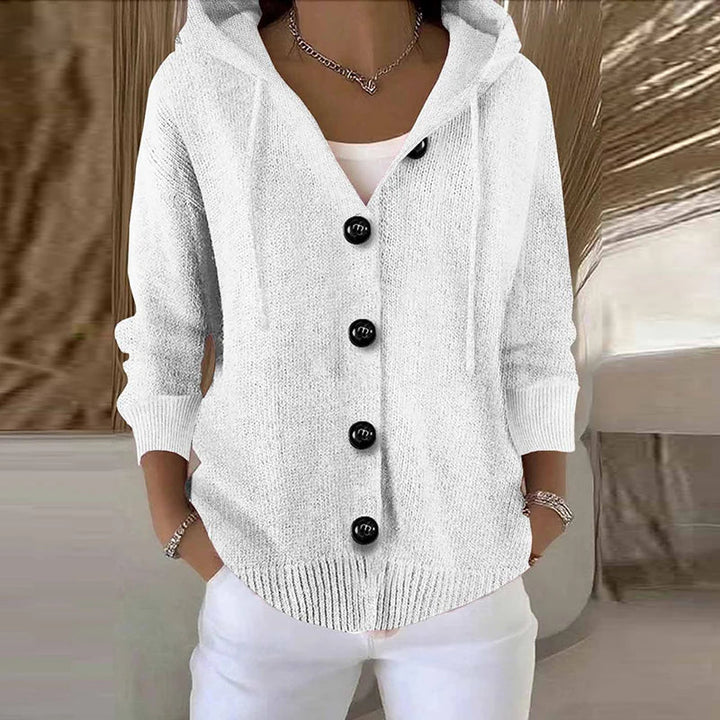 Hazelinde Drawstring Hood Cardigan