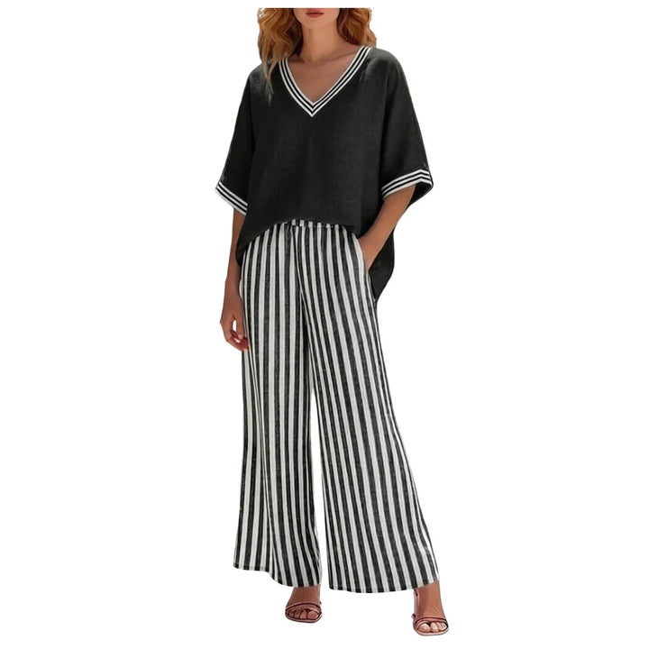Audrina Striped Two Piece Set