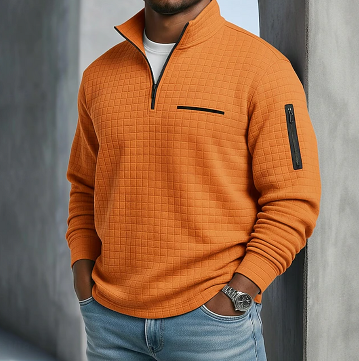 Caspian Waffle Knit Half Zip Shirt