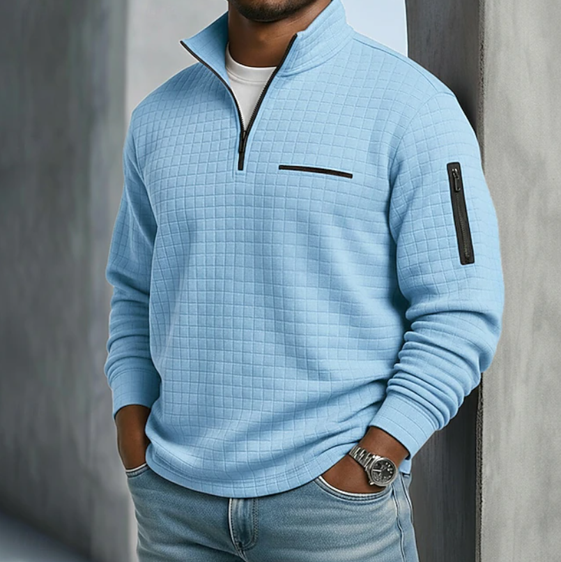 Caspian Waffle Knit Half Zip Shirt