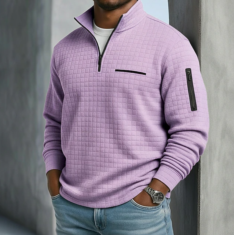 Caspian Waffle Knit Half Zip Shirt