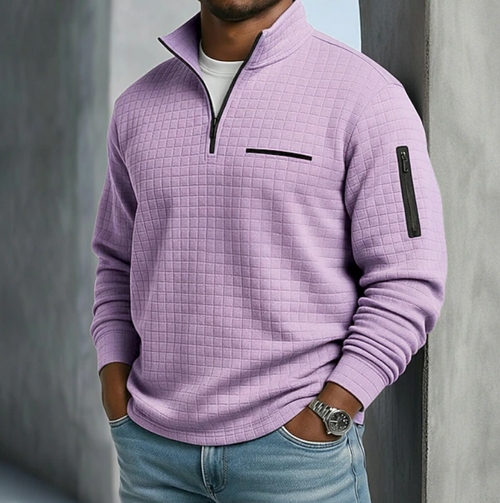 Caspian Waffle Knit Half Zip Shirt