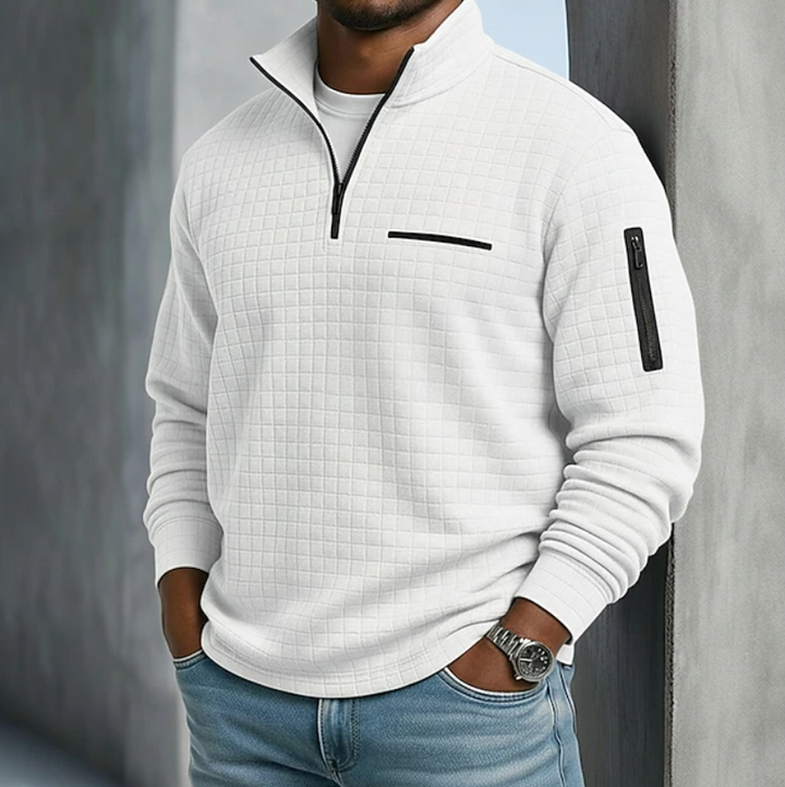 Caspian Waffle Knit Half Zip Shirt